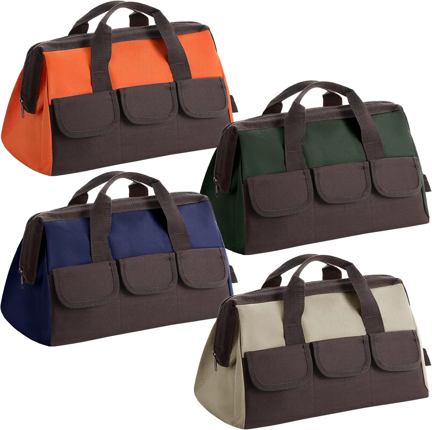 Mens Tool Tote with Waterproof Hard Bottom Heavy Duty Tool Bag Featured Image