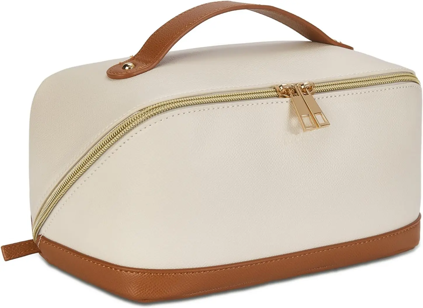Large Capacity Travel Cosmetic Bag Portable PU Leather Water Resistant Makeup Organizer Bags (Lady)