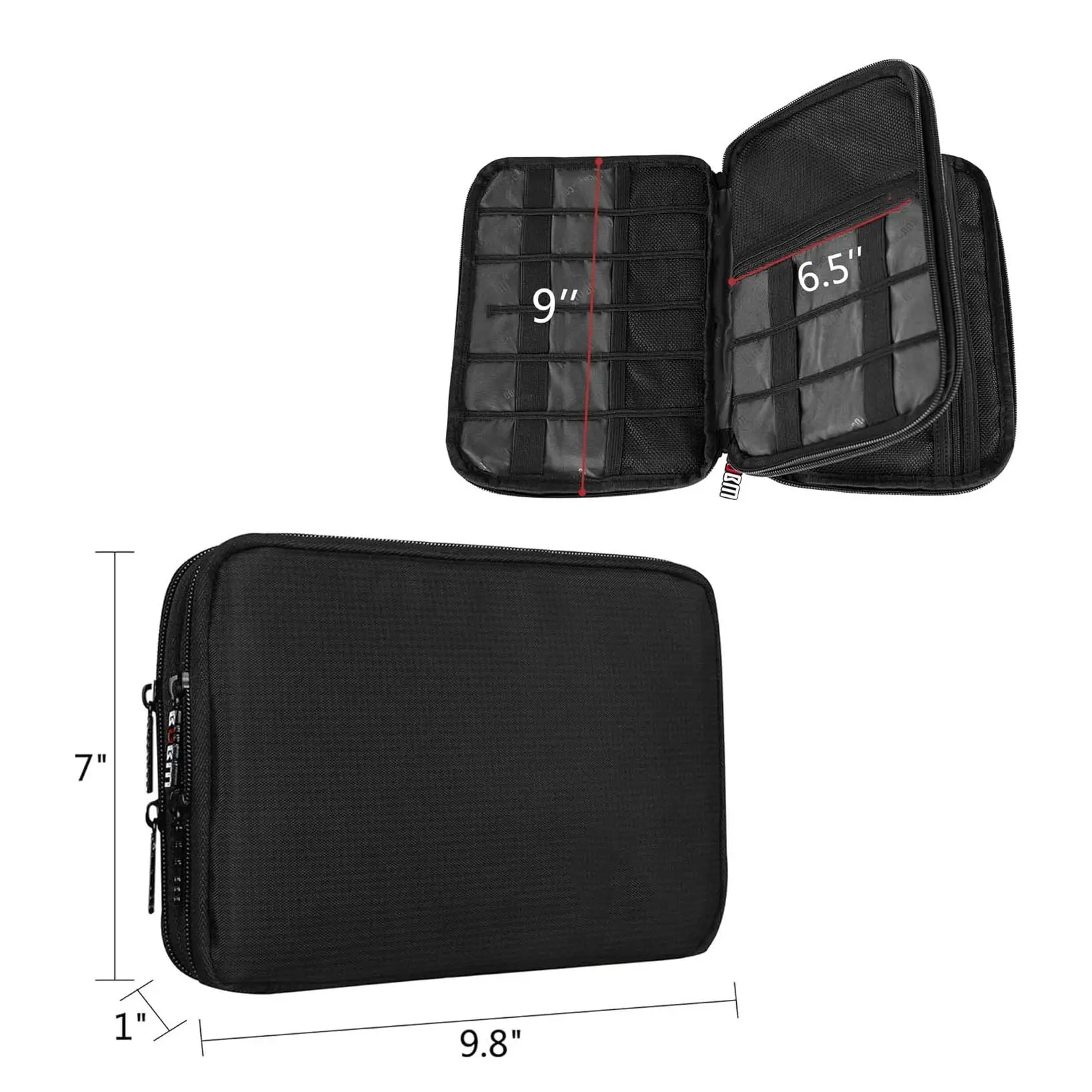 The Double Layer Electronic Accessories Organizer, Travel Gadget Bag for Cables