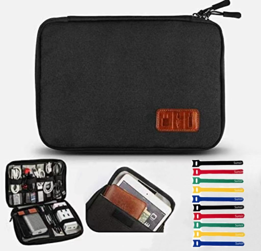 Travel Cable Organizer Bag Double Layer Waterproof Portable Electronic Accessories Organizer