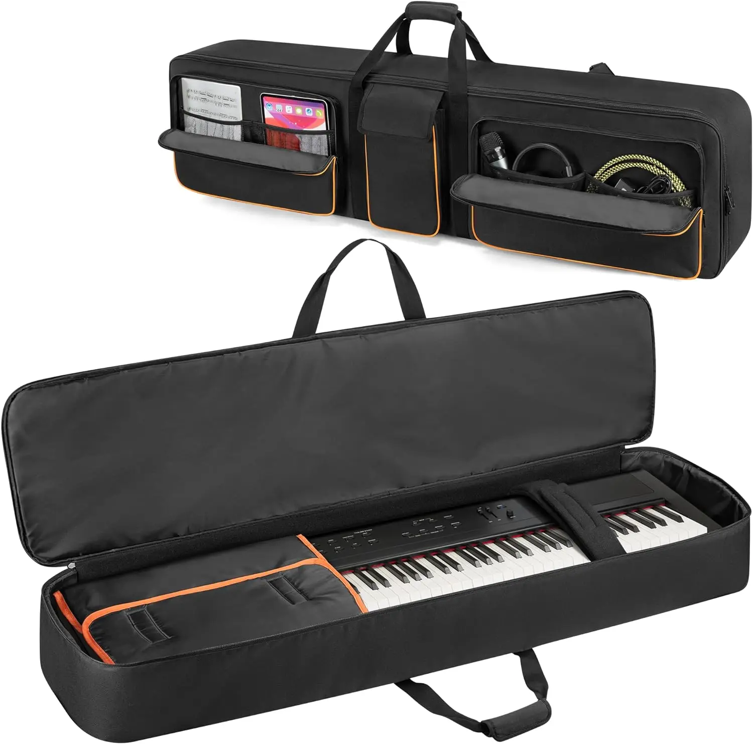 Soft Piano Bag with Padded Handle and Detachable Shoulder Strap, Travel Keyboard Gig Bag Featured Image