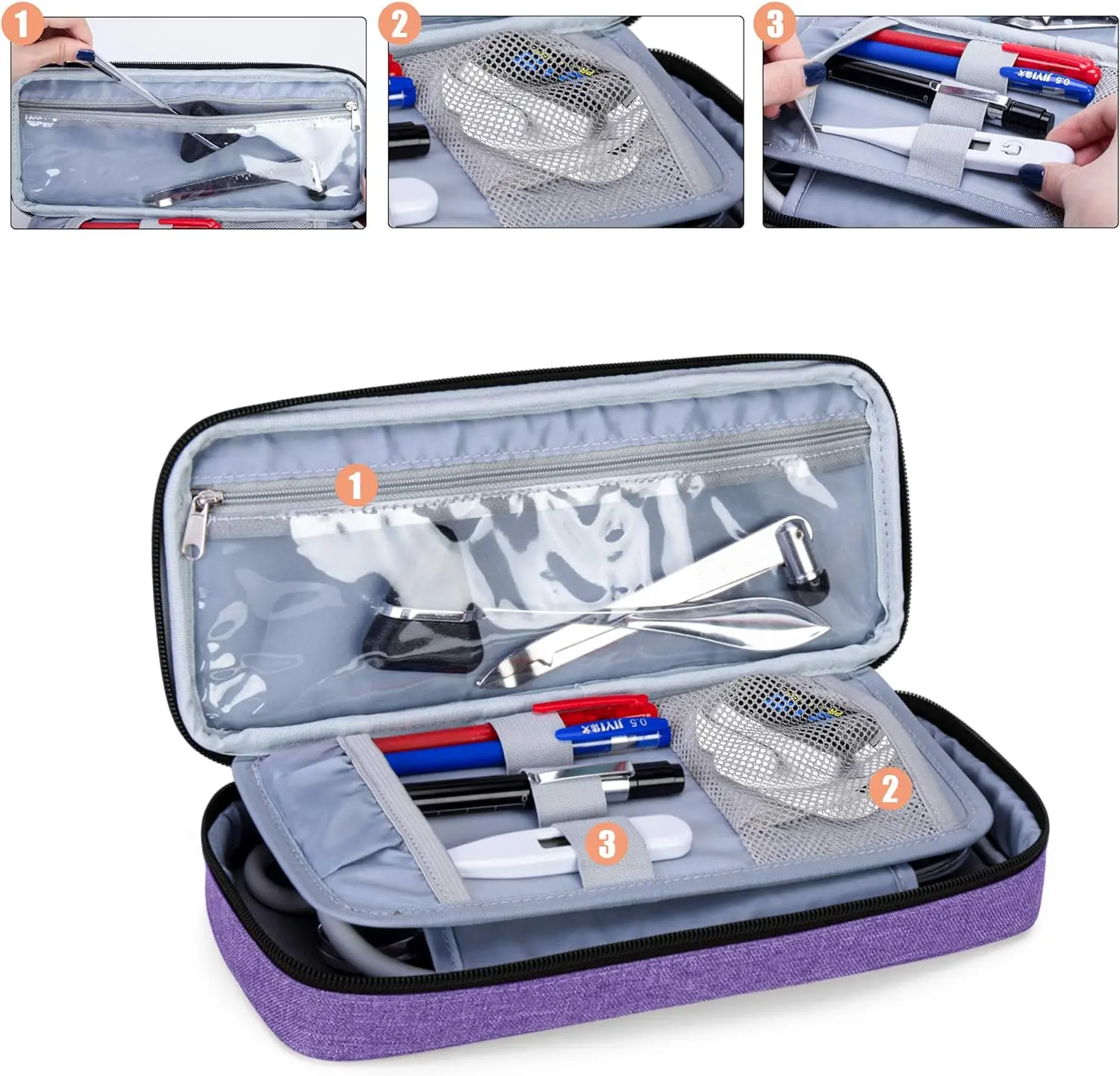 The Stethoscope Case with Inner Divider, Stethoscope Carrying Case