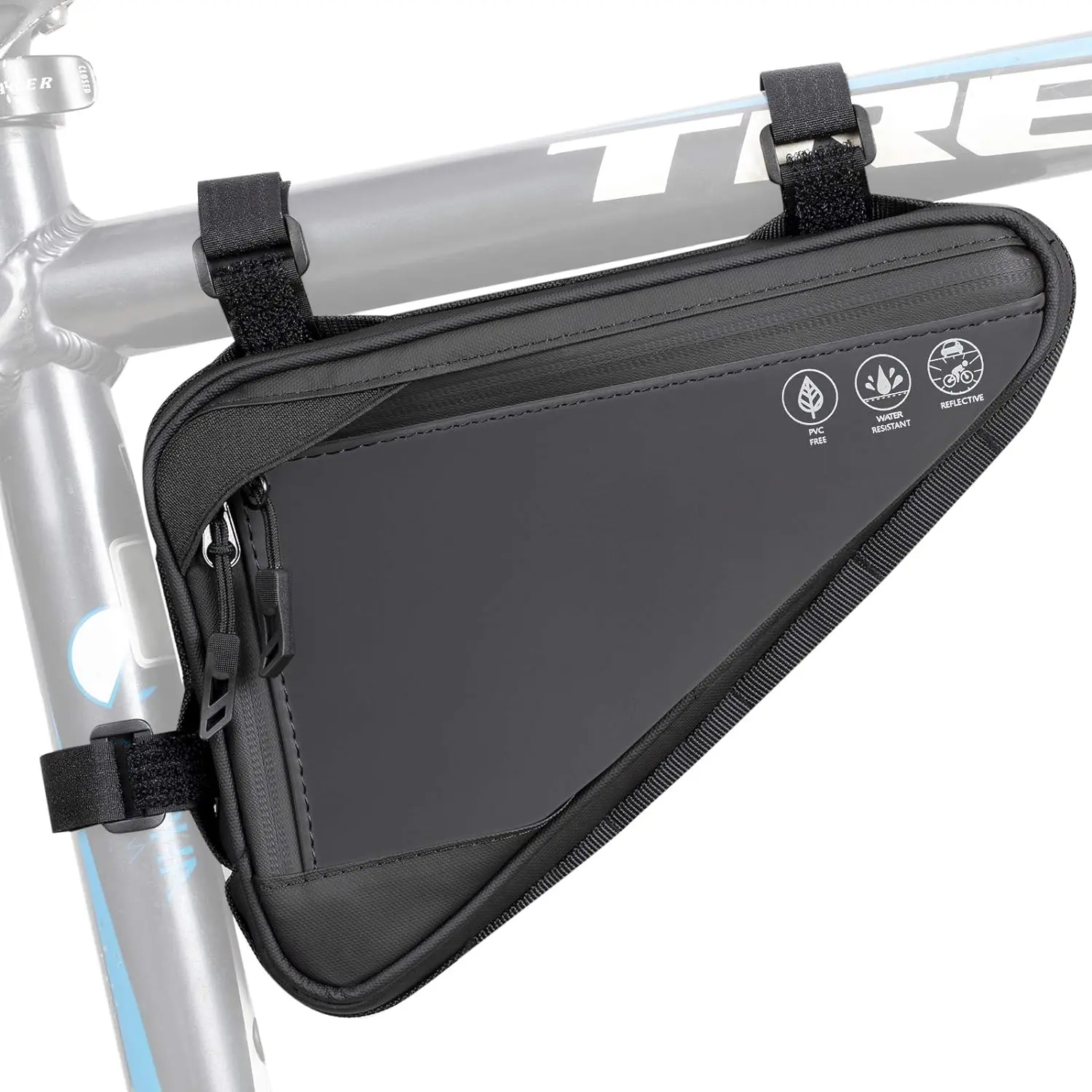 The Bike Frame Storage Bag, Water Resistant Reflective Bicycle Triangle Bag