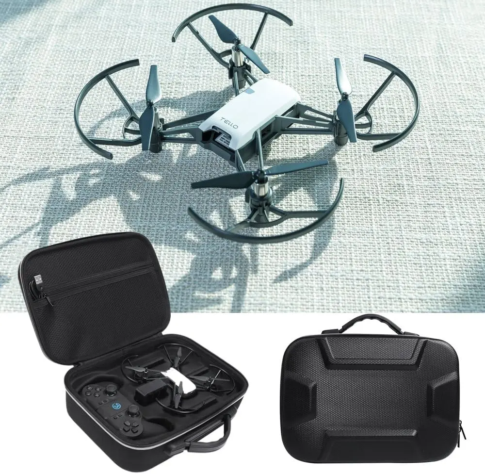 Hard EVA Carrying Case for Fly Carry Bag Protective Box and DJI Tello Quadcopter Drone Remote Controller