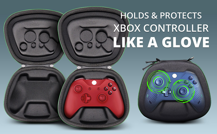 Protective Case Compatible with Xbox Series XS or Core Wireless Controller, Travel Carrying Bag Storage Case Controller Holder Home Safekeeping, Black (9)