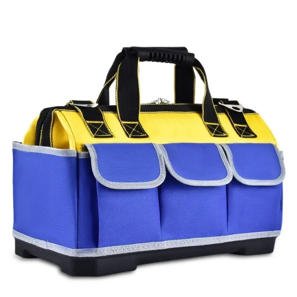 22-inch Wide Mouth Tool Bag Heavy Duty – Waterproof Large Tool Organizer Bag