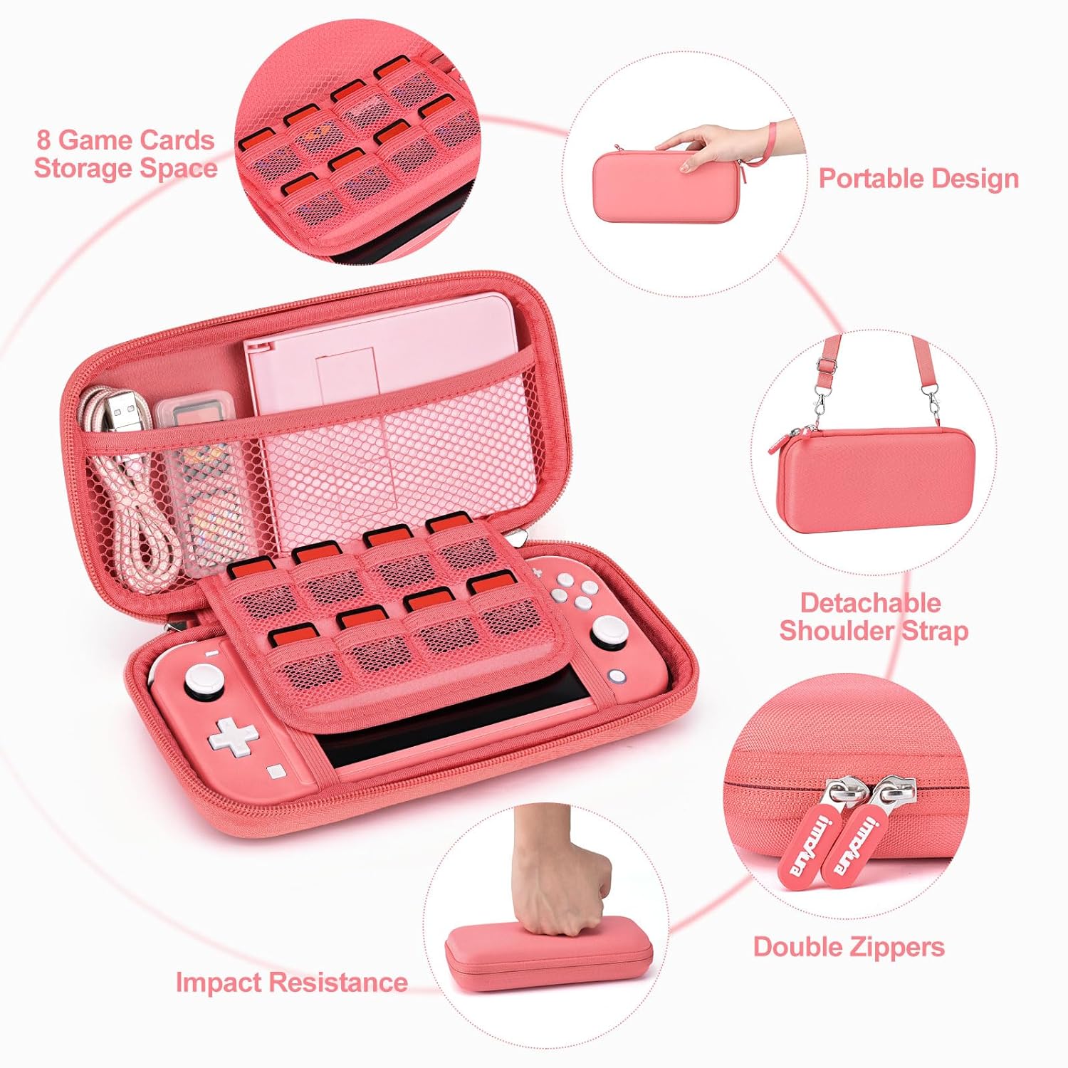 17 in 1 Switch Lite Accessories Bundle with Switch Lite Carrying Case