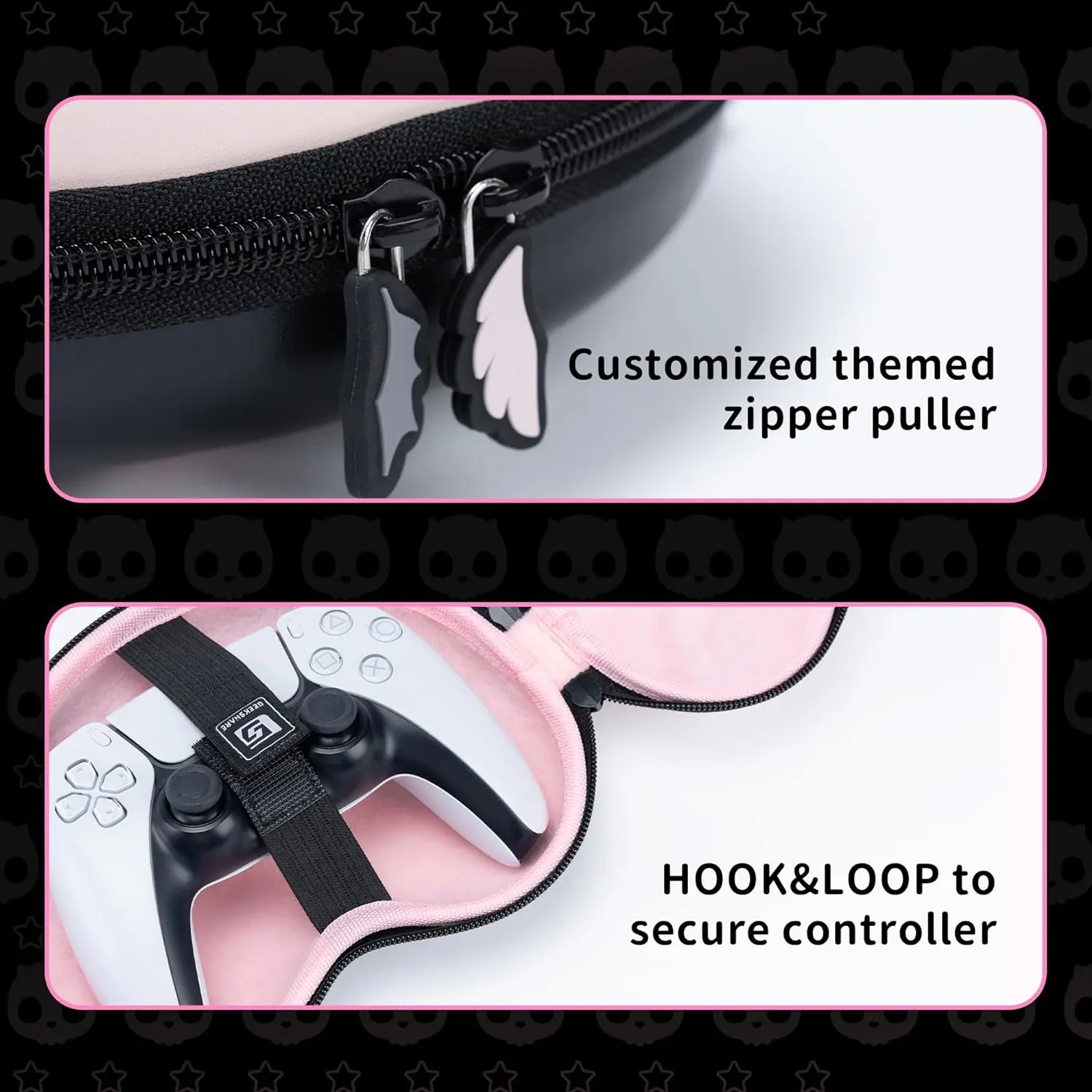 Hard Shell Controller Holder Travel Carrying Case for PS5,Switch Pro