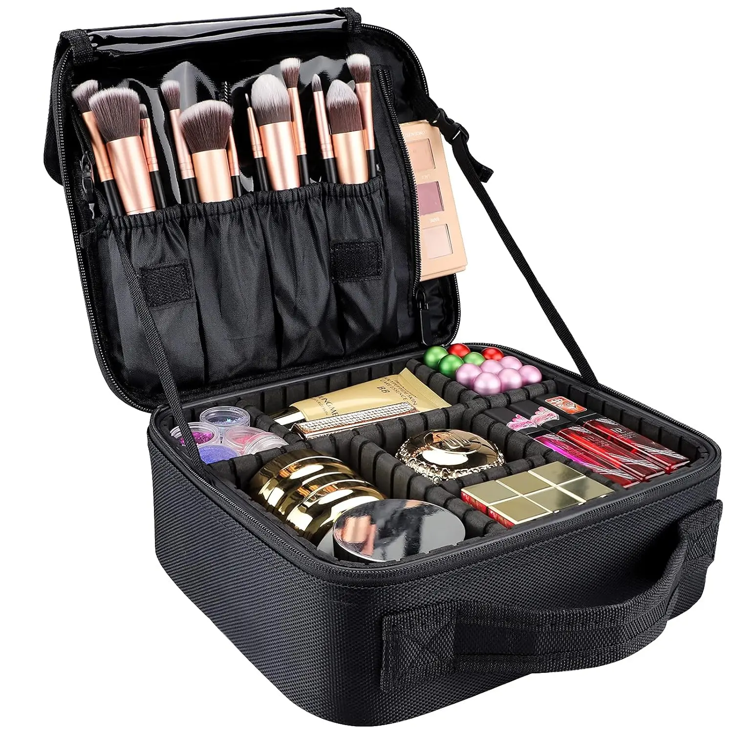 The Travel Makeup Bag 10.4 Inches Makeup Train Case Portable Artist cosmetic bag