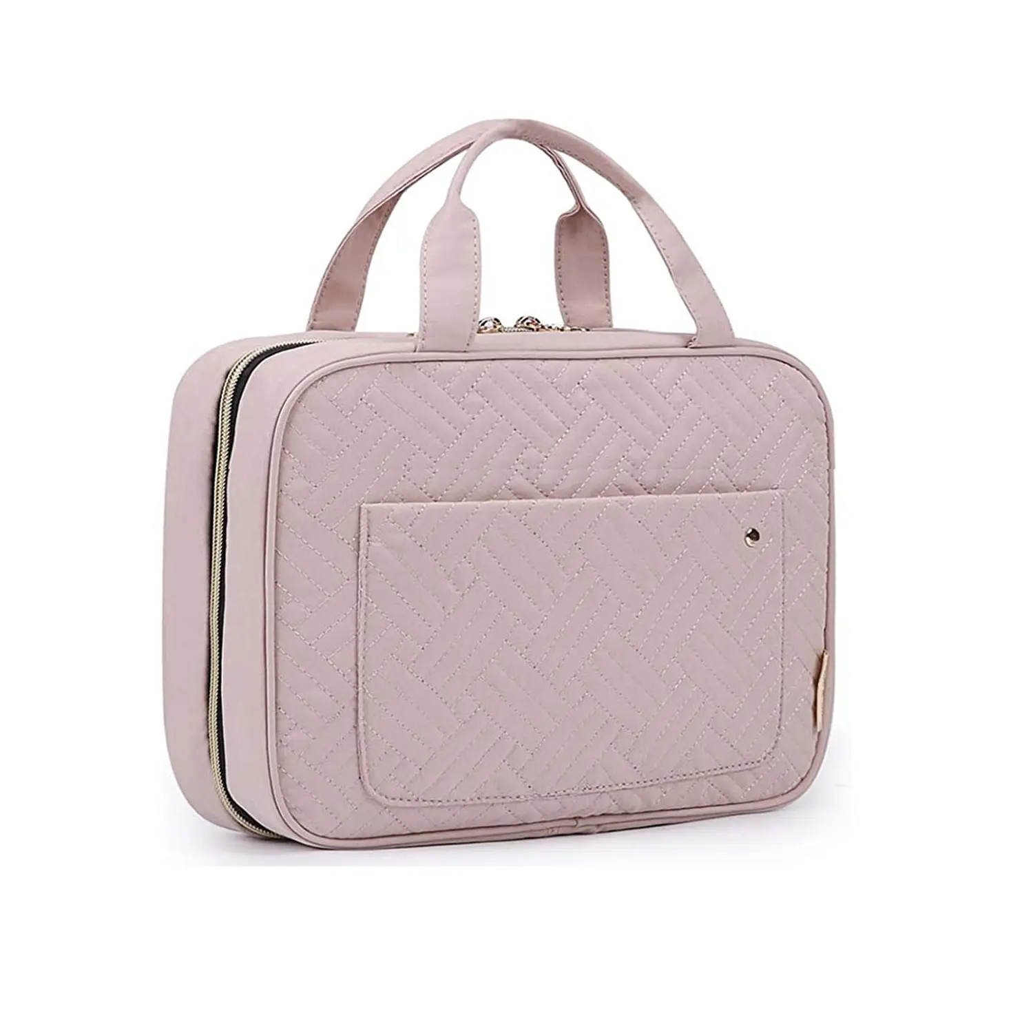 Water-resistant Makeup Cosmetic Bag, Toiletry Bag with Hanging Hook, Travel Organizer for Accessories, Shampoo, Full-size Container, Toiletries.