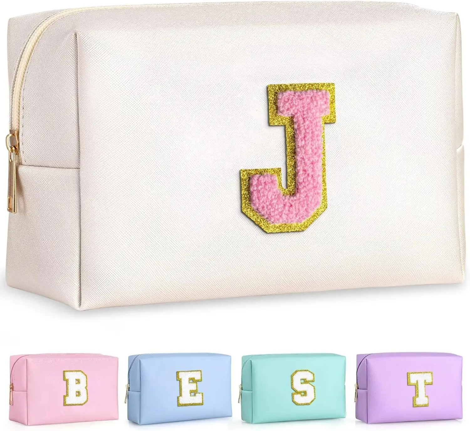 Travel Makeup Bag Chenille Letter Pouch Cosmetic Bag