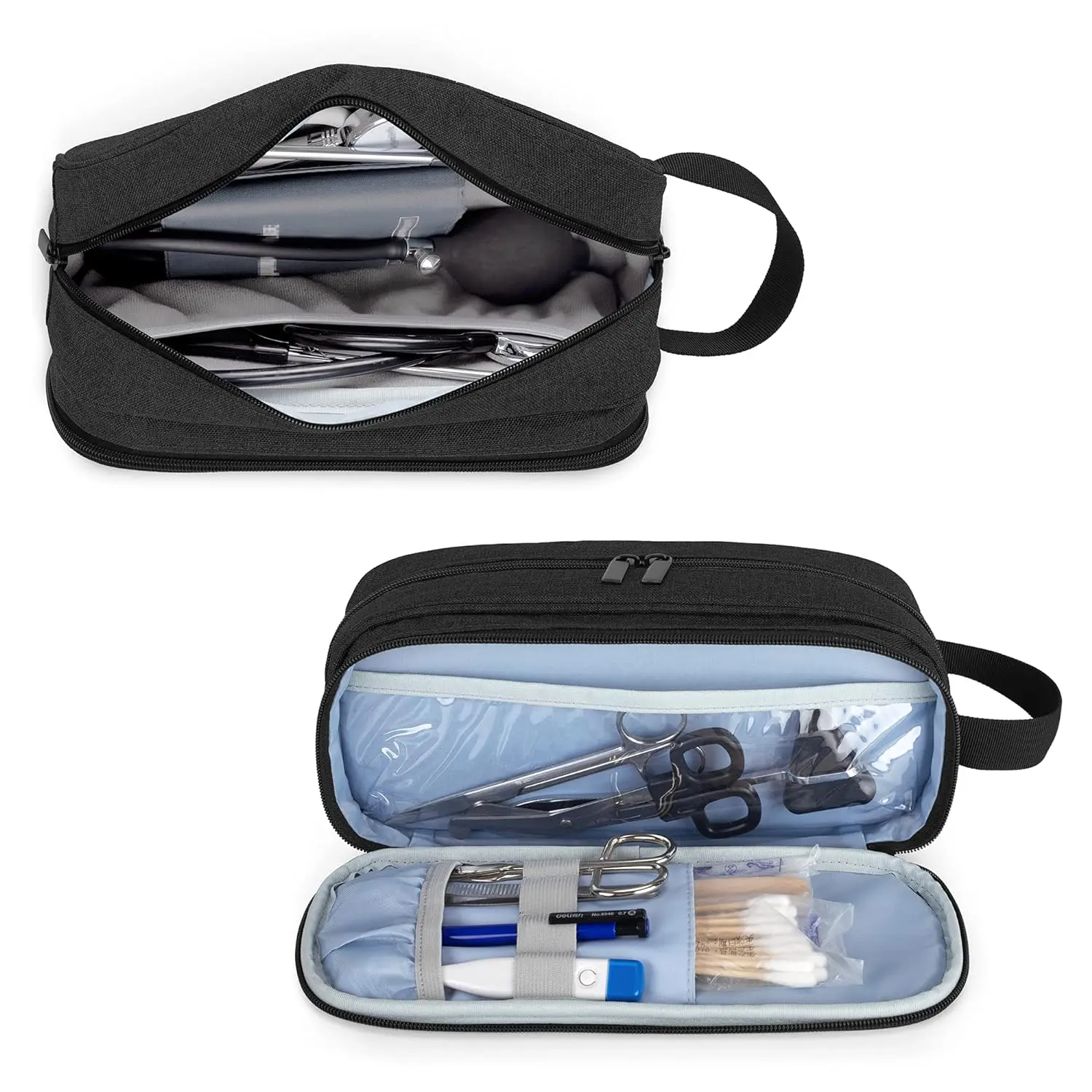 Hold 2 Stethoscopes or BP Cuffs, Compatible with 3M Littmann/MDF/ADC, Medical Case with Extra Pocket for Nurse Accessories Featured Image