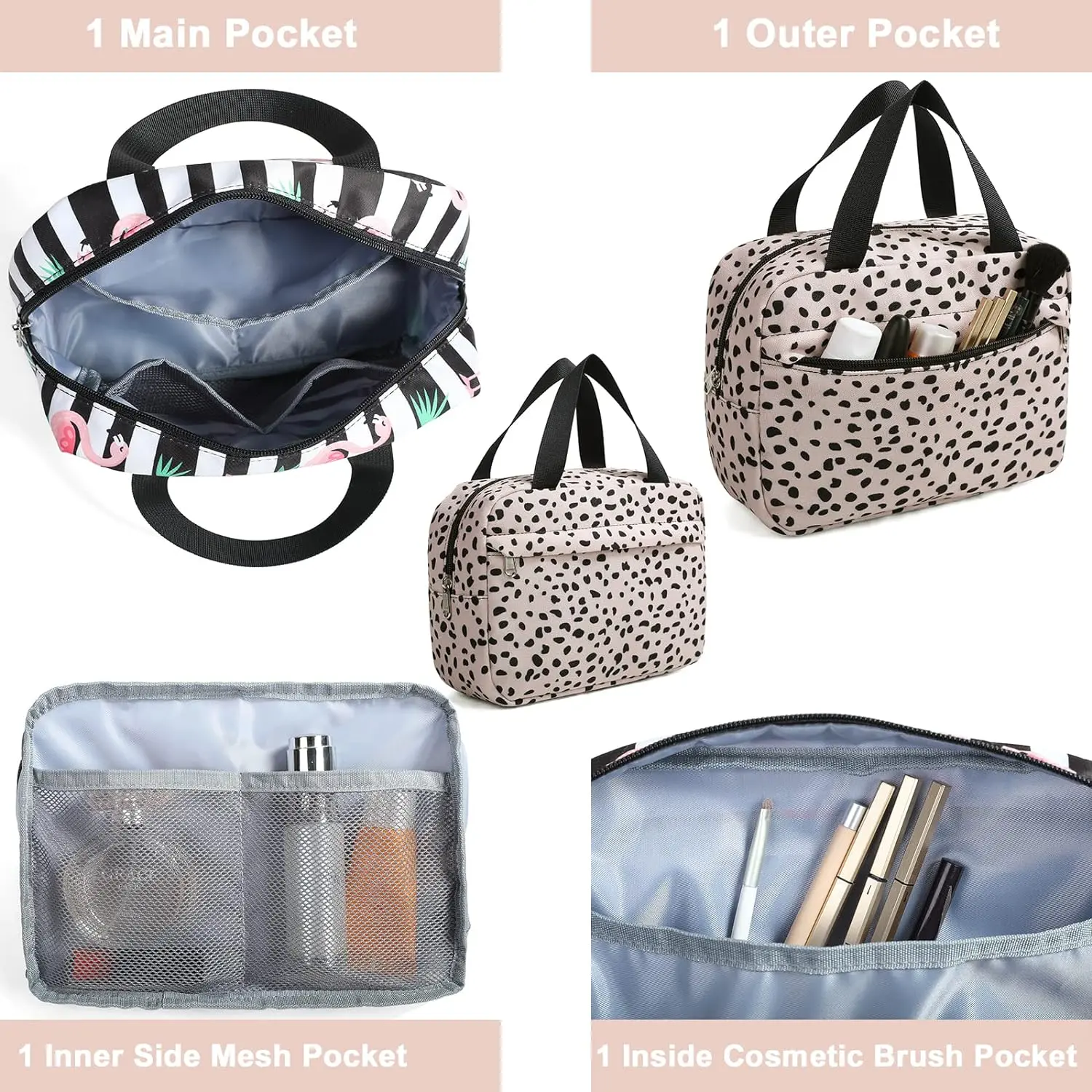 Makeup Bag for Travel Cosmetic Tote Bag（female）