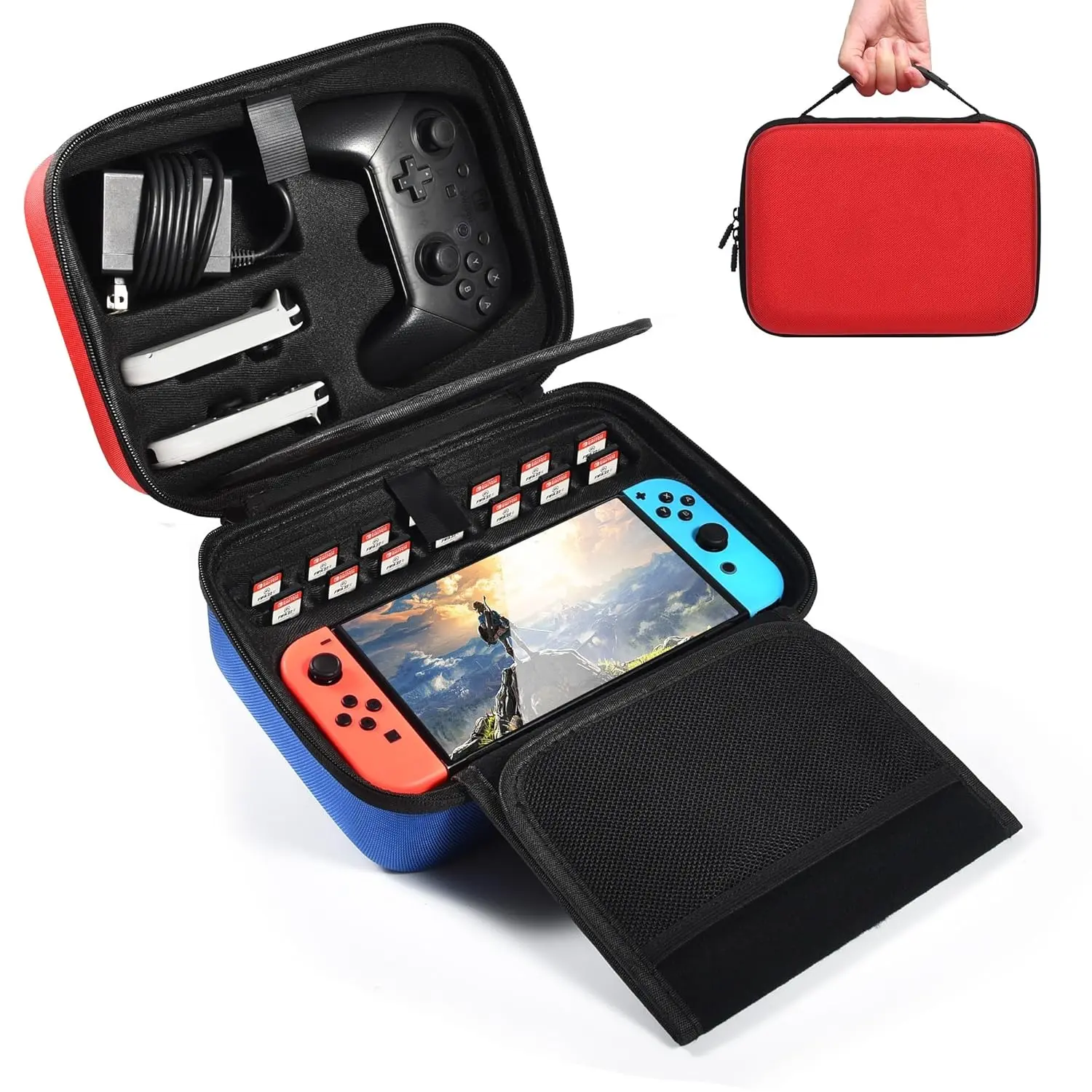 High Capacity Traveling Case for Switch Console Pro Controller & Accessories Featured Image