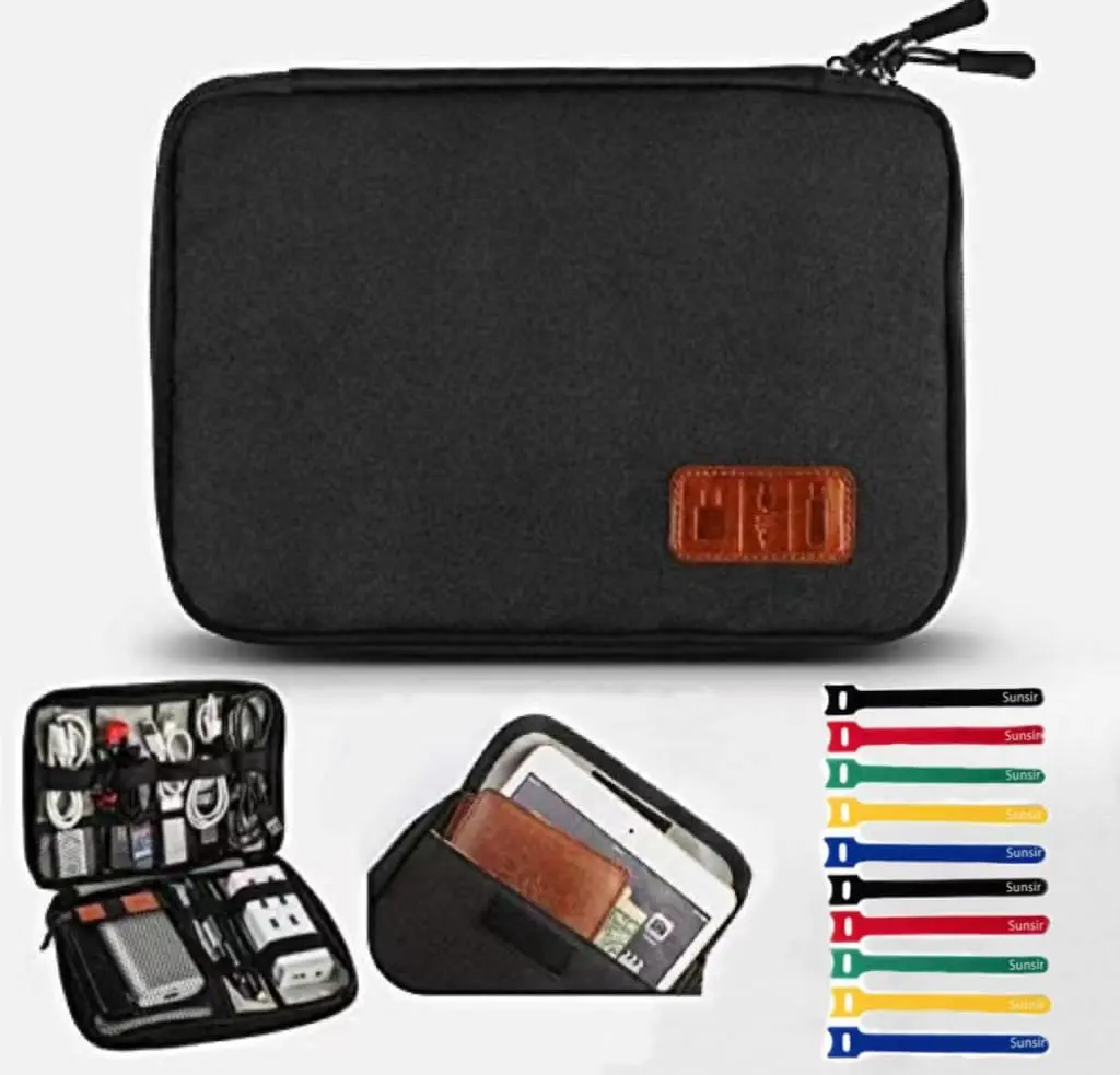 Travel Cable Organizer Bag Double Layer Waterproof Portable Electronic Accessories Organizer