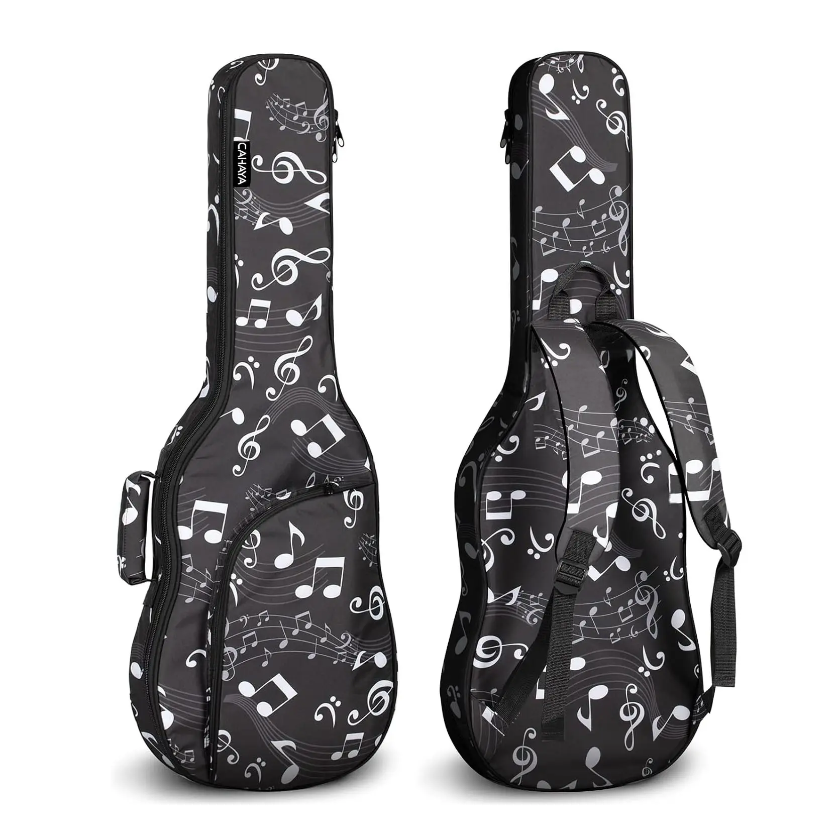 The Electric Guitar Case Note Printing Soft Gig Bag 8mm Padding Guitar Bag Backpack with Handle Loop