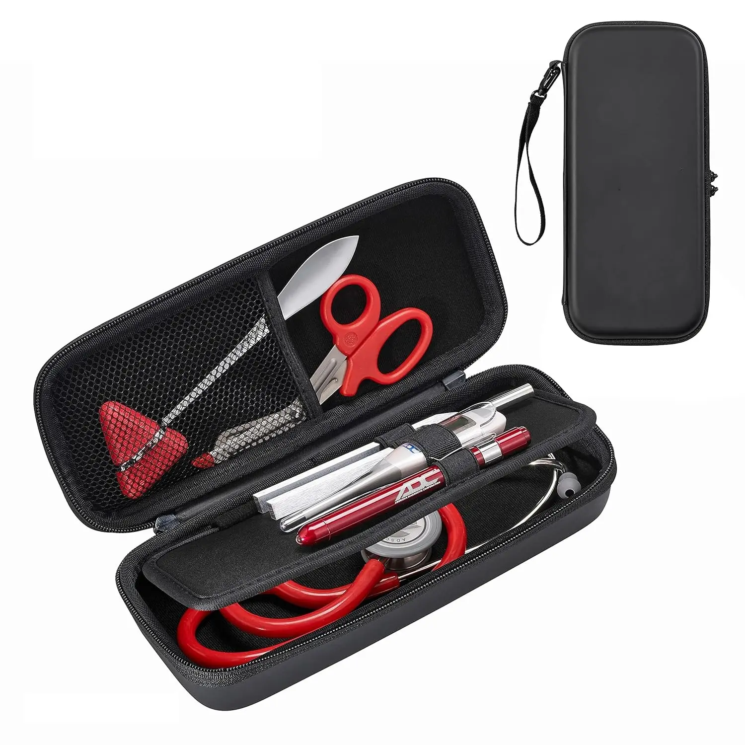 Portable Medic Case/Medical Every-Day Instrument Carry/Fits Adscope Clinician Stethoscopes and Comparable Models with Room for Instruments and Accessories, Small, BlackItem Weight‎7.3 ounces Produ...