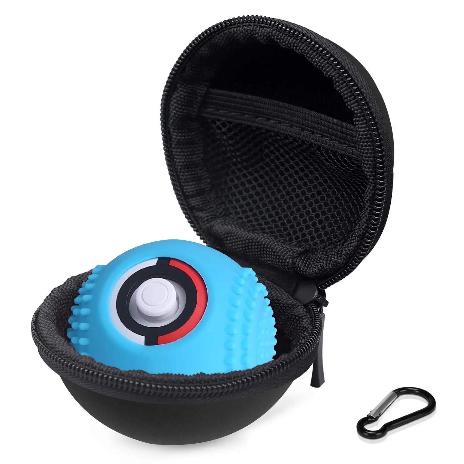 Lets Go Pikachu Eevee Game Include One EVA Travel Carrying Box + One Silicon Grip Skin.EVA Carrying Case for Nintendo Switch Pokeball Plus Controller Grip Shell for Pokemon