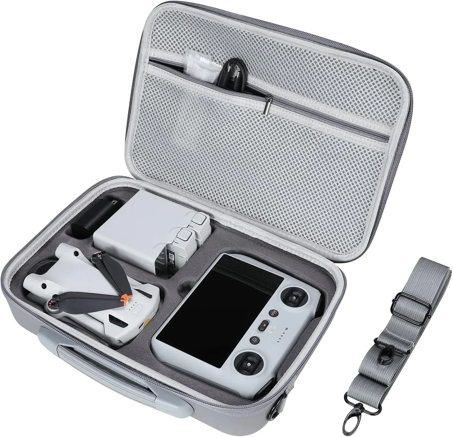 Mini 3 / Mini 3 Professional RC Case, Hand-held  PU Leather Storage Shoulder Bag for DJI Mini 3 Pro Accessories