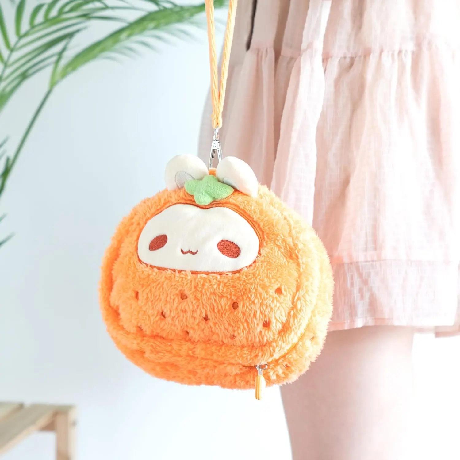 Cute Plush Bag with A Hand Strap,Cartoon Carrying Case Portable Travel Bag