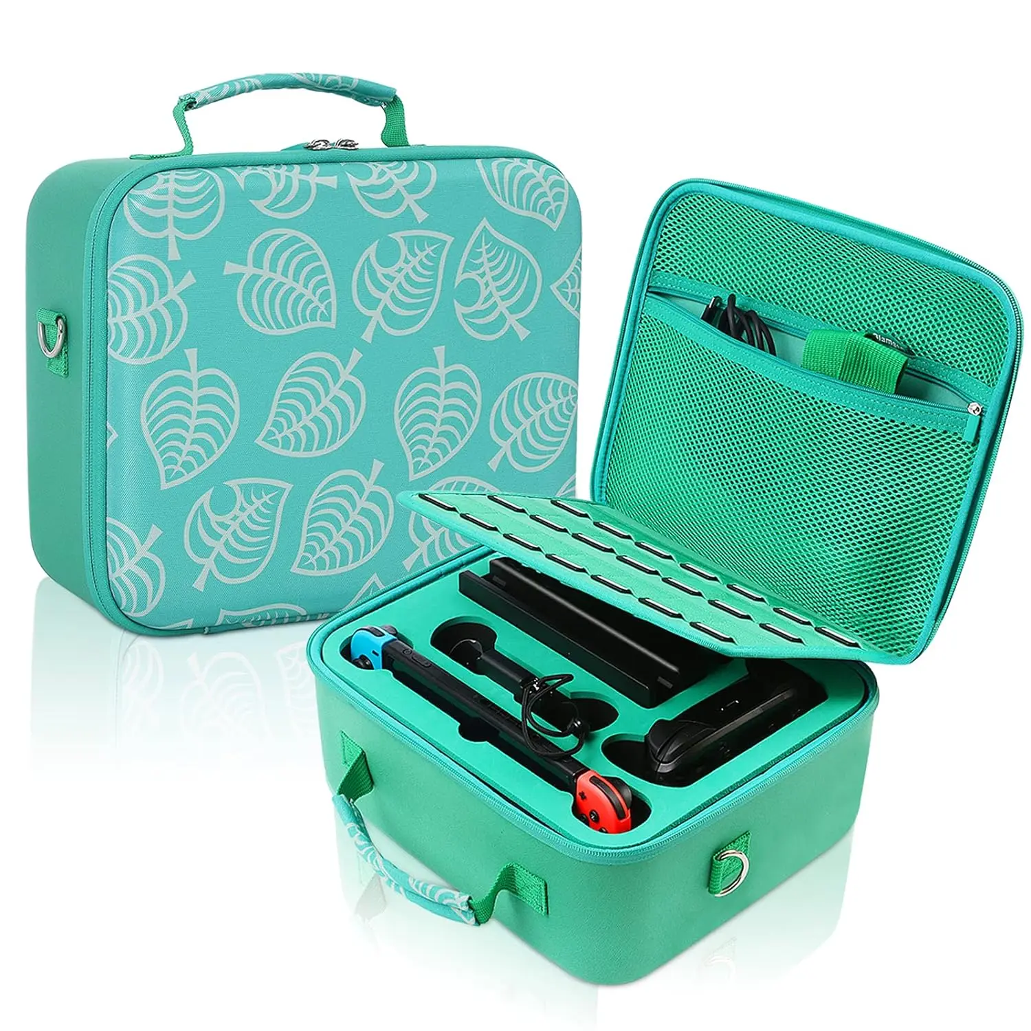 Large Carrying Hard Shell Storage Case for Nintendo Switch, Fits Complete Switch System Console, Switch Dock,Pro Controller,Joy-Con Grip with 21 Games Cards Slots